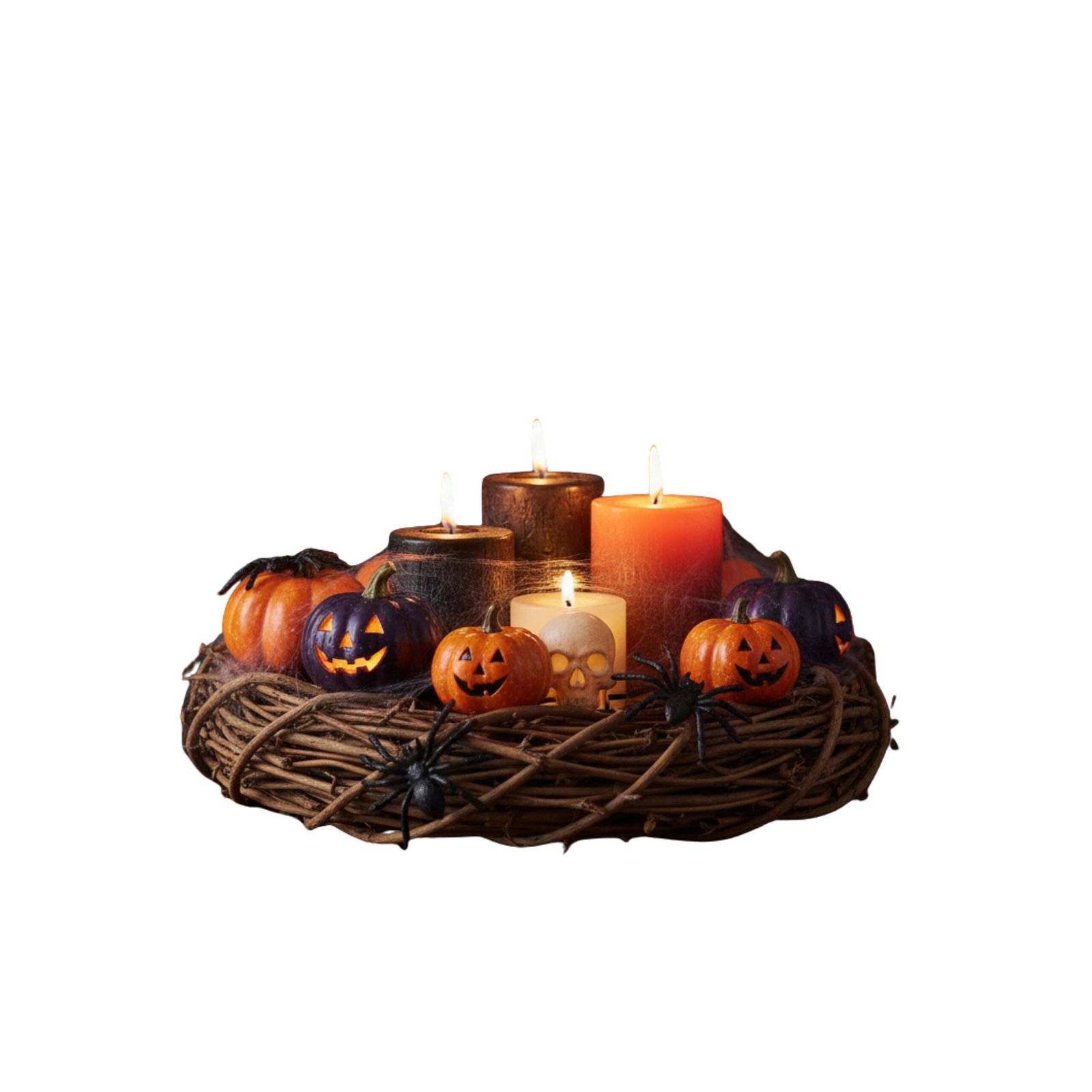 🧡 Centro de Mesa de Calabazas "Cosecha Mística" 🍂